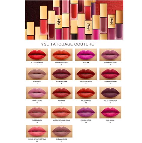 swatch ysl tatouage couture|YSL tattoo couture lip stain.